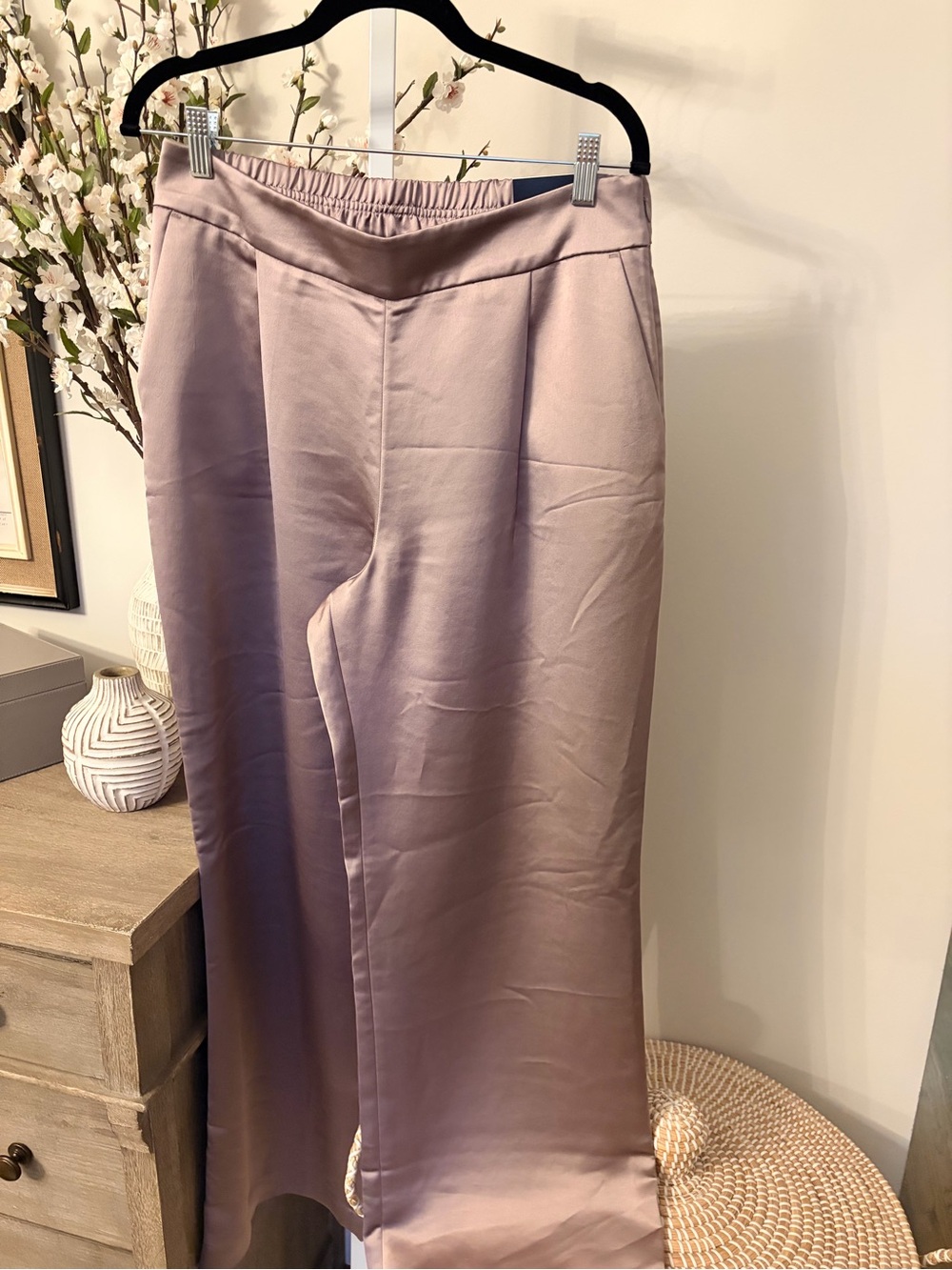 NWT Express Satin Maxi Skirt in Dusty Mauve